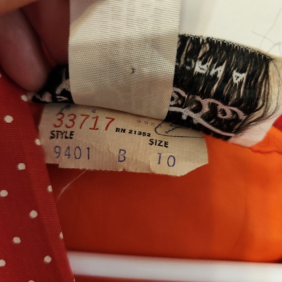 Vintage 60s Miss Elliette California Red Polka Dot Sleeveless Maxi Dress… - Picture 4 of 6